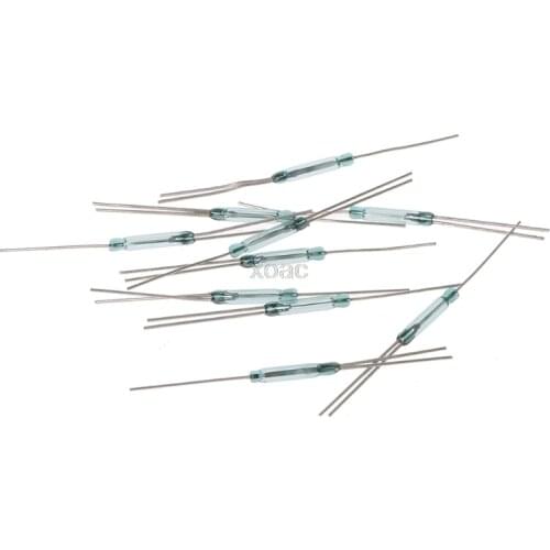 10Pcs 2.5X14mm 4W 3 Pin Glass Reed Relay Magnetic Switches N/O N/C SPDT M13 dropship