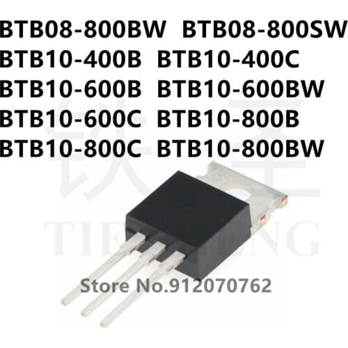 10PCS BTB08-800BW BTB08-800SW BTB10-400B BTB10-400C BTB10-600B BTB10-600BW BTB10-600C BTB10-800B BTB10-800C BTB10-800BW TO-220