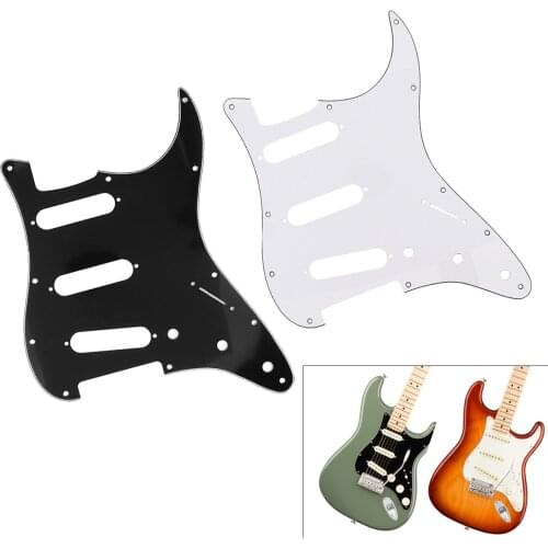 3Ply SSS PVC Electric Guitar Pickguard for FD ST Guitar High-quality PVC material with Double layers protect filmed on the top
