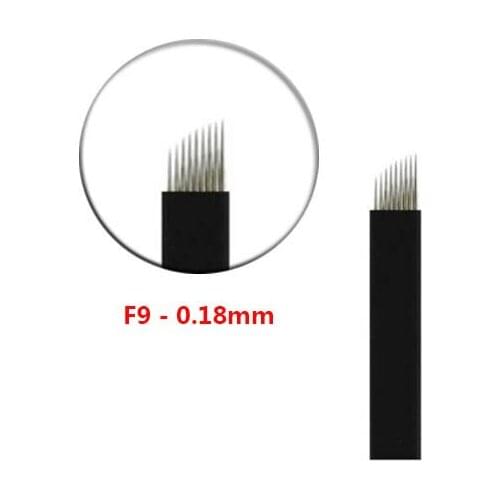 500pcs 7 9 11 12 14 Pin Permanent Makeup Manual Eyebrow Tattoo Needles CF/U Shapes For 3D Embroidery Manual Tattoo Pen