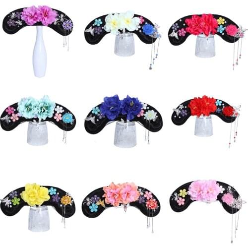 Halloween cosplay qing dynasty hair accessories princess cosplay hair vintage hair products queen cosplay empress head wear