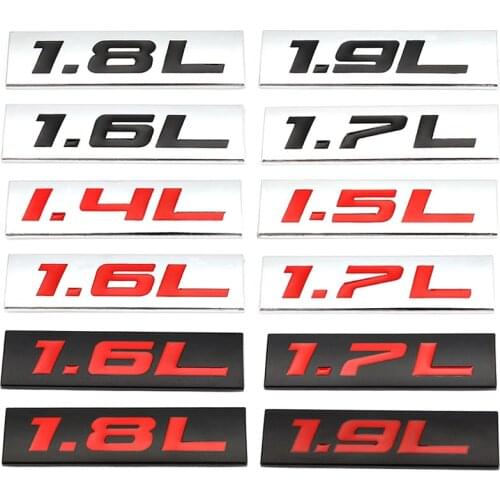 Car Sticker Emblem Badge 1.4L 1.5L 1.6L 1.7L 1.8L 1.9L Decals for BMW Audi Chevrolet Jeep Toyota Honda Nissan Subaru Mazda Lada