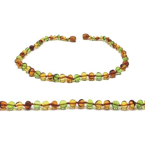 Baltic Amber Baby Necklaces for Girls and Boys (Multicolor) Alternative Pain Relief – Certified Premium Quality %100 Safe