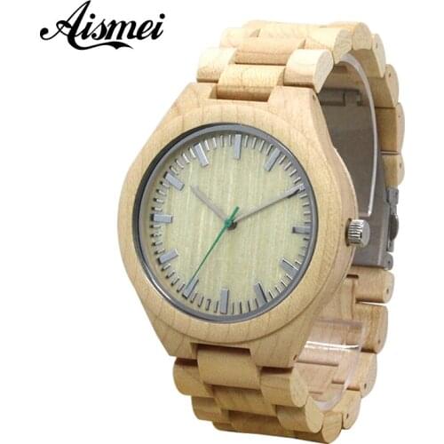 2018 Fashion & Casual Bamboo Watch Men Quartz Wood Watches Bamboo wooden band Brand Designer as Best Gift For Men Women
