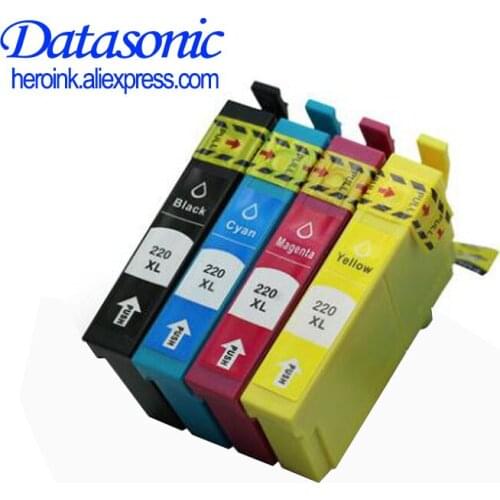 4 pcs ink cartridge T2201 T220 T220XL ink cartridge WF-2630 XP-320 XP-420 XP-424 ink cartridges T2201