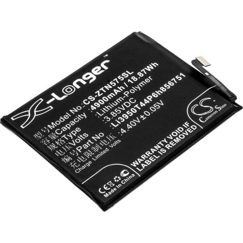 CS 4900mAh / 18.87Wh battery for Nubia N2, N2 Dual SIM, N2 Dual SIM TD-LTE, NX575J Li3950T44P6h856751