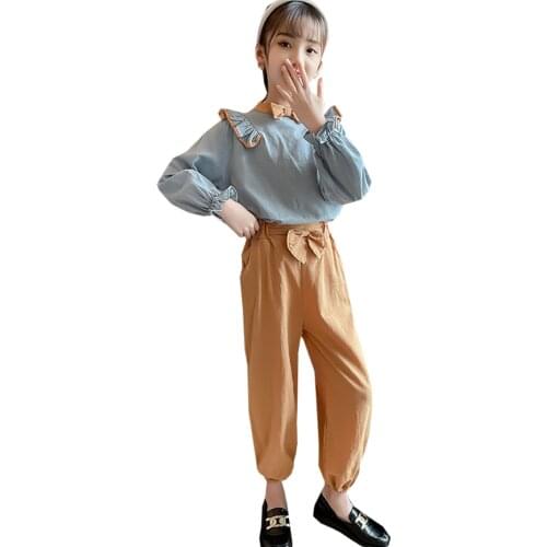 Kids Clothes Tshirt + Pants Girls Outfits Patchwork Children Clothes Girl Casual Style Tracksuits For Children