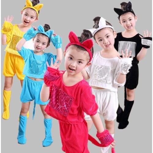Children Kids Girl Boy Cartoon Animals Costumes Performance Clothes rabbit Childrens Dance clothes Stage Costumes high quality