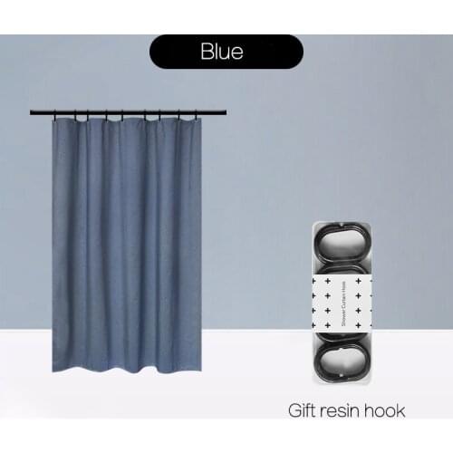 Elegant Shower curtain Bathroom Bathtub Partition Quality Linen-like Fabric Home Waterproof Mildewproof Thick Curtains