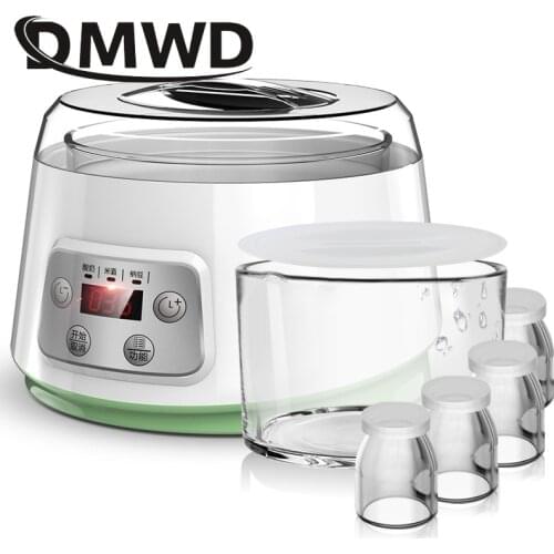 DMWD Mini Electric Yogurt Maker Automatic Leben Enzyme Fermenter Yoghurt Ceramic Container Cups Natto Rice Wine Ferment Machine