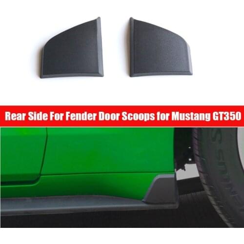 NEW-2Pcs Car Front / Rear Side Fender Door Scoops Plate Fender Scoops Cover for Ford Mustang GT350 2015-2019 Car Styling