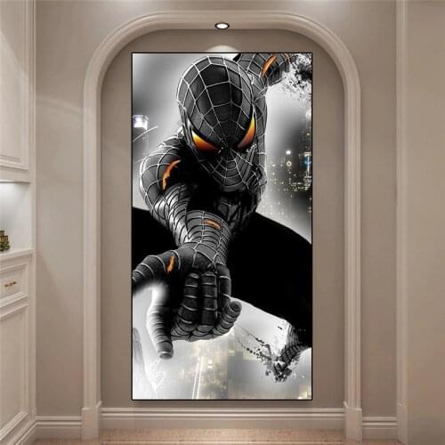 Graffiti Art Marvel Superhero Canvas Art Paintings Spiderman Poster and Print Wall Art Picture for Living Room Home Decoration