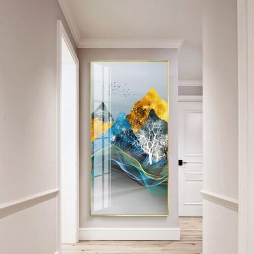 Traditional Chinese Yellow Mountains Canvas Painting Modern Landscape Posters and Print Wall Art Cuadro Decor For Living Room