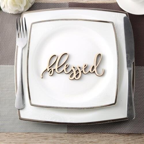 Blessed Place Cards,Blessed sign,Thanksgiving table setting,Holiday Decor Thanksgiving Place settings,Small wood Blessed Sign