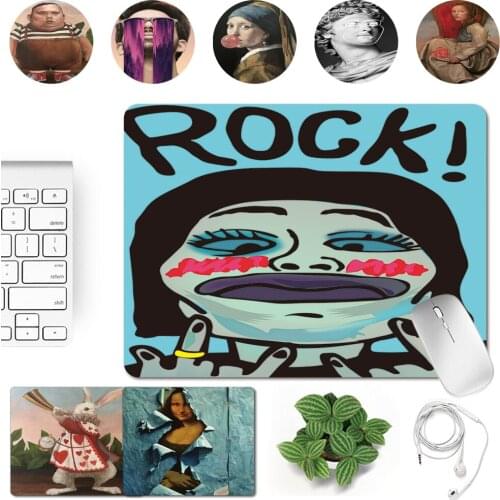 Mousepad Fashion Creativity Office Computer Desk Accessories PU Leather Non-Slip Laptop Mouse Pad Funny Painting Pattern Series