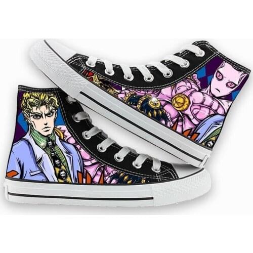 Single Layer Canvas Shoes Anime jojo Printing Cosplay Men/Women flats lovers Breathable Leisure Sneakers For Teens Students 2021