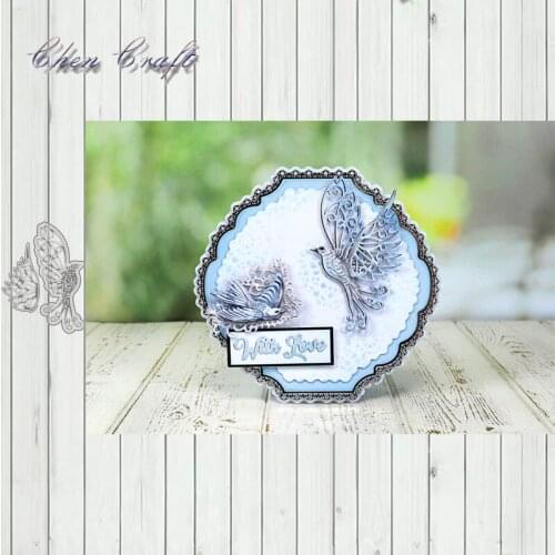 Metal Cutting Dies Pretty pigeon Stencils Ribbon DIY Scrapbooking Die Cuts Greeting Card Decor Embossing Folder Cut