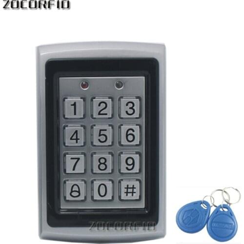 RFID Metal Access Control EM Card Reader Keypad W/ 1000 Users 125KHz Card Reader Keypad Key Fobs Door Access
