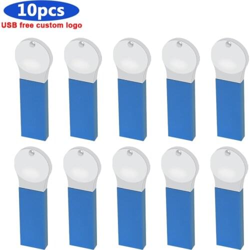 10pcs/lot USB 2.0 metal waterproof pen drive 128gb usb flash drive 4gb 8gb 16gb 32gb 64gb pen drive usb stick Flash Drive