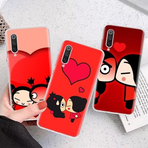 Cute cartoon Pucca Garu Silicon Phone Case For Xiaomi Note 10 Mi 11 9 8 CC9 10T 9T 5X 6X A3 A2 A1 Lite Pro Poco F1 X3 Cover Coqu