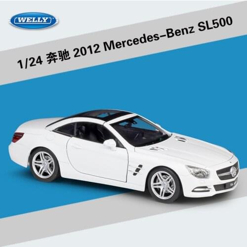 Welly 1:24 Mercedes Benz SL500 alloy car model Diecasts & Toy Vehicles Collect gifts Non-remote control type transport toy