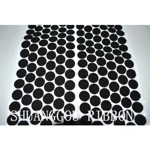 5/8''(16mm) Diameters coins,1000sets , Sticky Backing Fastening Dots. Adhesive round hook and loop