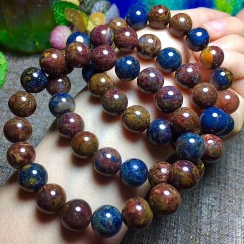 Natural Pietersite Gemstone Round Beads Bracelet 9.8-9mm AAA Free Shipping