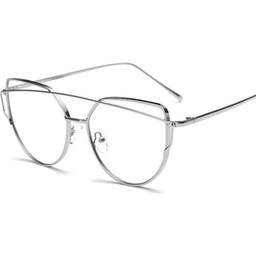 Anti blue Computer Eyeglasses Metal Frame Clear Lens Glasses Oversized Spectacle Eyewear Frames For Women Men Oculos De Grau