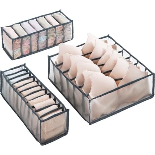 Foldable underwear drawer storage box divider closet dressing table clothes storage organizing box bra scarf tie socks box