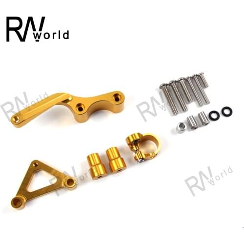 For DUCATI 696 796 795 All Years 1 Set Motorcycle Steering Stabilizer Damper Mounting Bracket Kit Accessories Gold Sliver Black