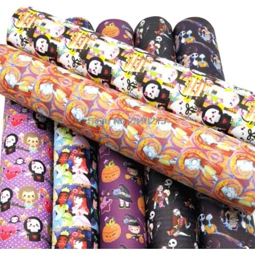 30*136cm Wholesale Order 20000designs,Mixed Faux Synthetic Leather Fabric Printed for DIY Hair Bow Crafts Party