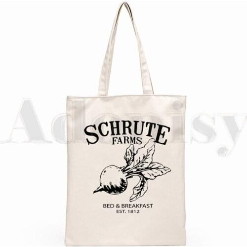 Large Capacity College Harajuku Handbag Women Shopping Bag The Office TV Show Dunder Mifflin Paper Company Shoulder Canvas Bags