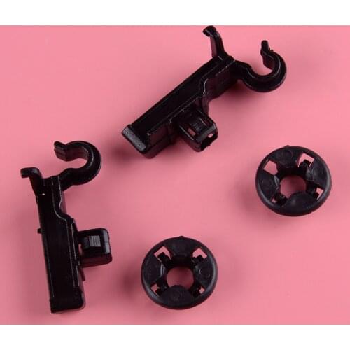 DWCX 4pcs Plastic Black Car Hood Prop Rod Clip Grommet Fit for Toyota Corolla 53452-02060 90480-15034