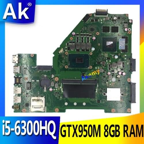 X550VX MB._8G/I5-6300HQ/AS X550VX Mainboard REV 2.0 For Asus FX50V K550VX X550VX X550VQ Motherboard Test ok exchange