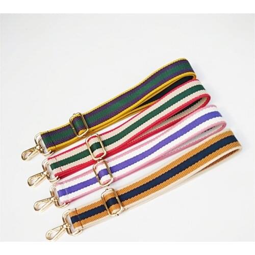 Colorful Bag Strap Women Shoulder Crossbody Bag Belt Adjustable Wide Strap Bag Part Accessories Female Messenger Bag Strap 130cm