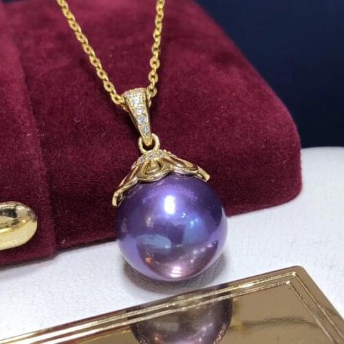 Pearl Pendants Fine Jewelry 925 Sterling Silver Natural Edison Pearl 12-13mm Pendant Necklaces for Women FIne Pearls Pendants