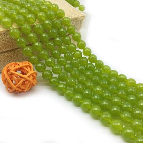 15inch Natural stone Green chalcedony wholesale DIY handmade beads accessories for jewelry making 4-10mm beads