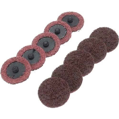 50pcs Roll Lock Surface Sanding Discs Cleaning Grinding Wheel Abrasive Angle Grinder Rotary Tool Accessory with1 Disc Pad Holder