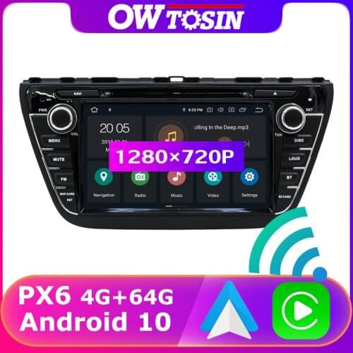 8" 1280*720P For Suzuki SX4 S-Cross TDA7850 PX6 4G+64G Auto Stereo GPS Radio Android 10 Bluetooth 5.0 Wireless Carplay HDMI DAB
