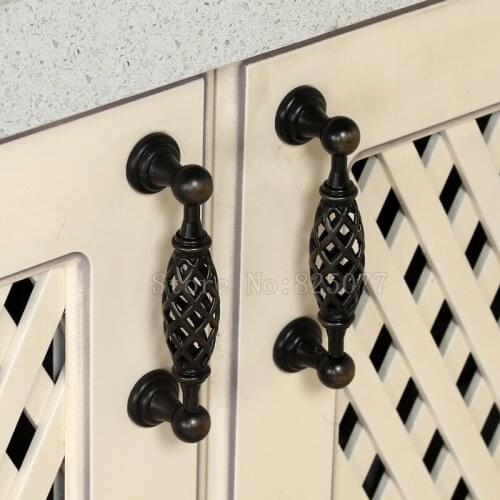 8PCS Birdcage Style Vintage Wardrobe Knobs Drawer Furniture Cupboard Kitchen Cabinet Door Pulls Handles and Knobs JF1393