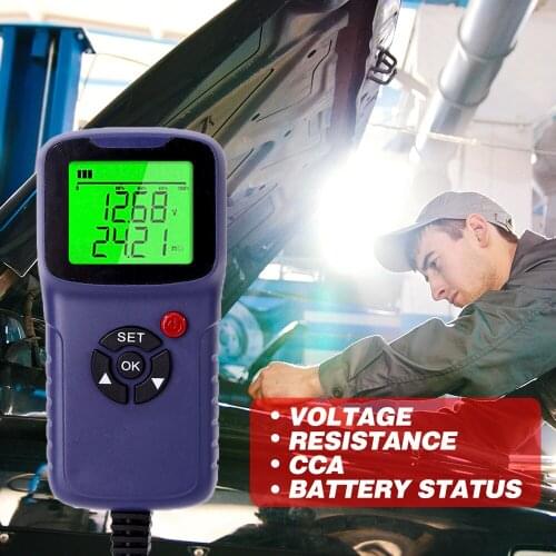 Car Battery Charger Tester Analyzer 12V 2000CCA Battery Voltage Test Charge Circuit Charge Quick Cranking Charging Diagnostic