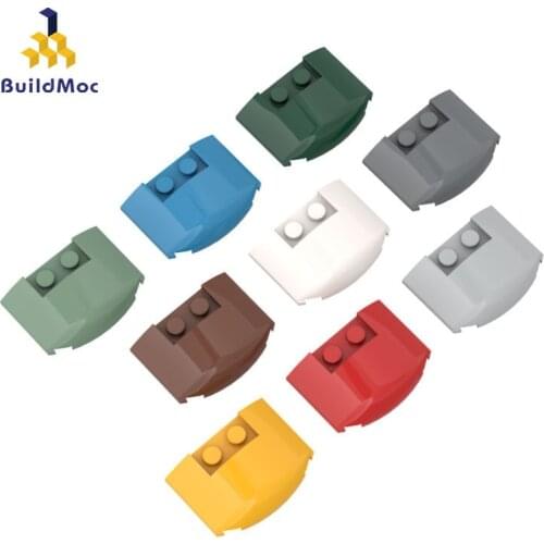 BuildMOC 93604 3x4x2/3 curved cover For Building Blocks Parts DIY Construction Classic Brand gift Toys