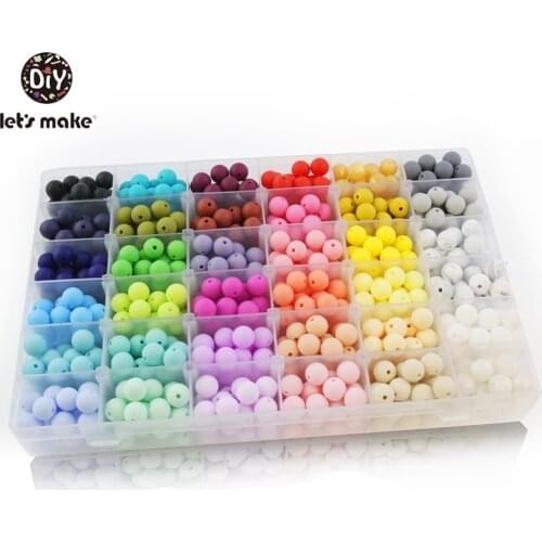 Lets Make Baby DIY Silicone Beads 20mm 5pc Round Beads Baby Teething Food Grade 20mm Silicone Baby Teething Beads