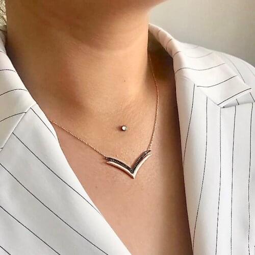 Line 925 Sterling Silver Necklace Women Girls Gift Jewelry Accessories Fashion Handmade Elegant Chain