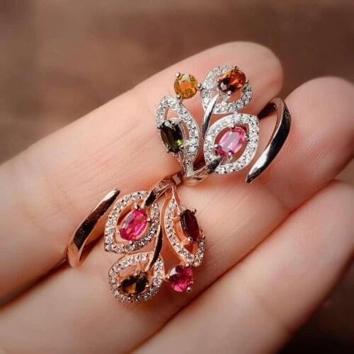 Pure Natural and Real Tourmaline ring Anniversary ring 925 sterling silver Fine jewelry For men or women