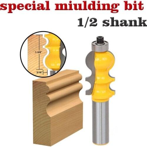1PC Casing & Base Molding Router Bit - 1/2" Shank Line knife Woodworking cutter