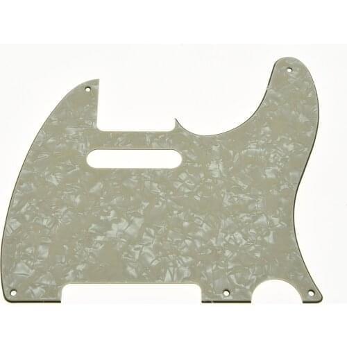 KAISH Vintage 5 Hole TL Style Guitar Pick Guard Aged Pearl Fits TL Guitar