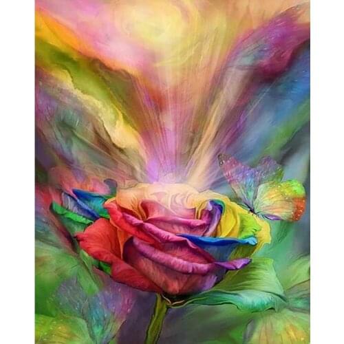 GATYZTORY DIY Full Drill Diamond Painting Flower Rhinestone Embroidery Mosaic Art Cross Stitch Wall Decor Handmade Gift