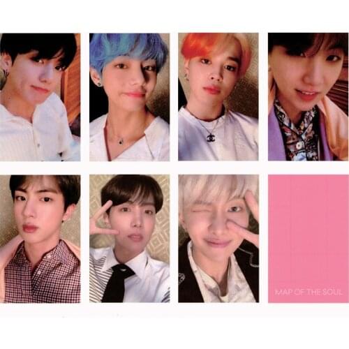 KPOP Bangtan Boys Soul Same Photo Cards Names Signatures LOMO Cards Premium Photos 7Pcs Set