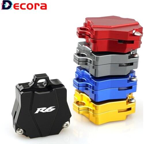 Logo R6 For Yamaha YZFR6 YZF R6 Aluminum Alloy Latest Motorcycle Key Shell Case Cover Cap (Key Without Chip) Accessories Blue